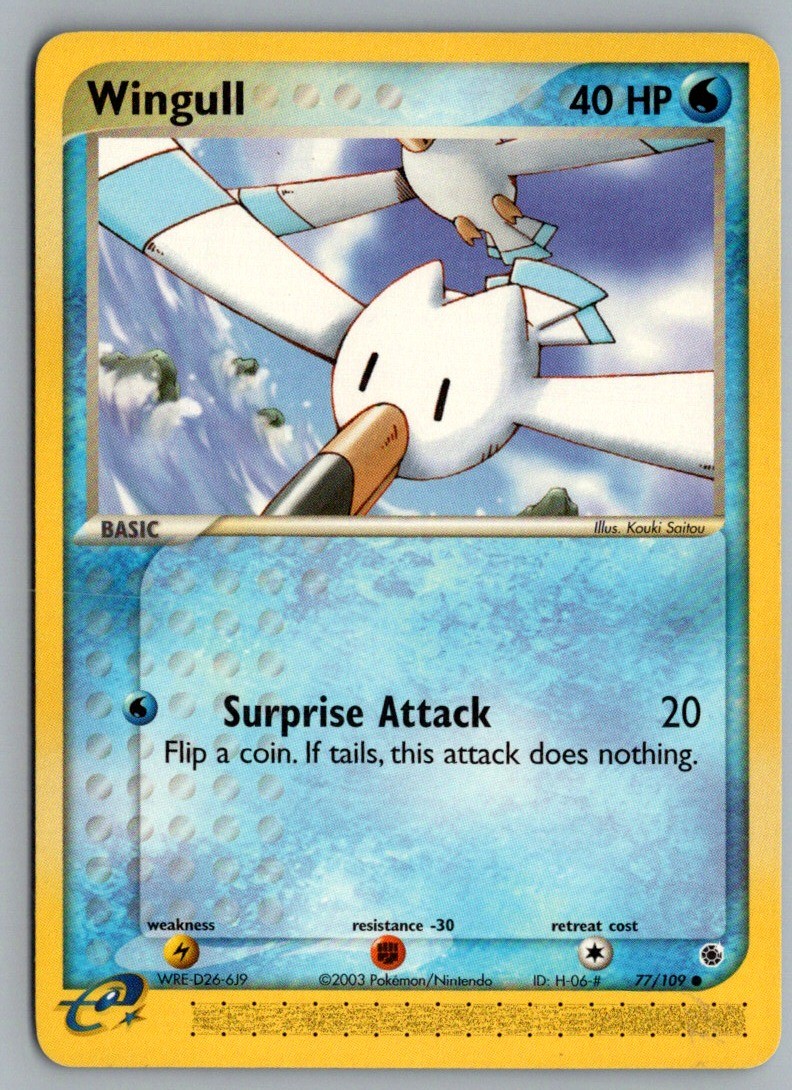 Wingull 77/109 Common Ruby & Sapphire Pokemon Lightly Played