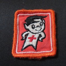 1970s Canadian Red Cross Mascot Swimming Badge / Crest, Orange