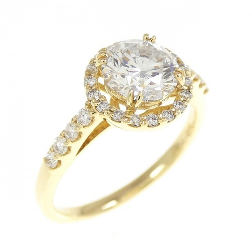 Authentic [Remake] K18YG Diamond Ring 1.025CT E SI2 EXT #270-004-094-3067