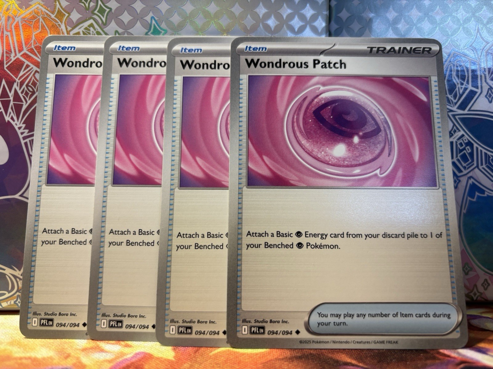 4x Wondrous Patch - 094/094 - NM Condition - Non-Foil
