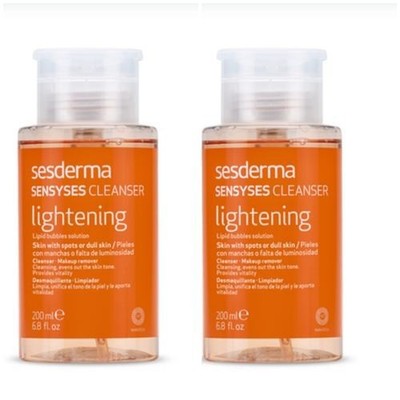 2 pack Sesderma Sensyses lightening Cleansing Lotion face and eyes 200 ml