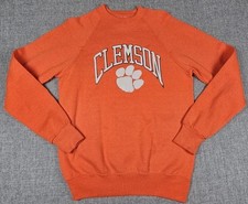 Vintage Clemson Tigers Sweater Mens Medium Orange NCAA Football Crewneck 90s