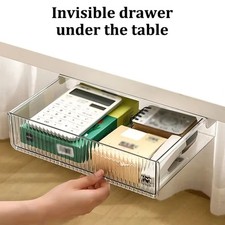 Desktop Attachable Under Desk Drawer Office Storage Drawer