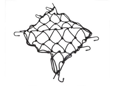 Vespa P150 X VLX1T Luggage Net 42x42cm Black with 6 Hooks