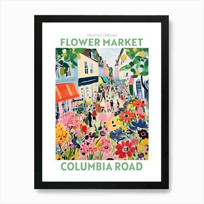 Columbia Road London Flower Market Gerahmtes Wandbild Poster Leinwanddruck Bild