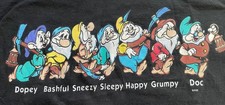 VTG 80s-90s Disney Snow White  The Seven Dwarfs Single Stitch T-Shirt, Men  s Lg