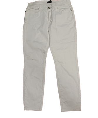Eileen Fisher Sz8 White Straight Leg Jeans Pants NWOT