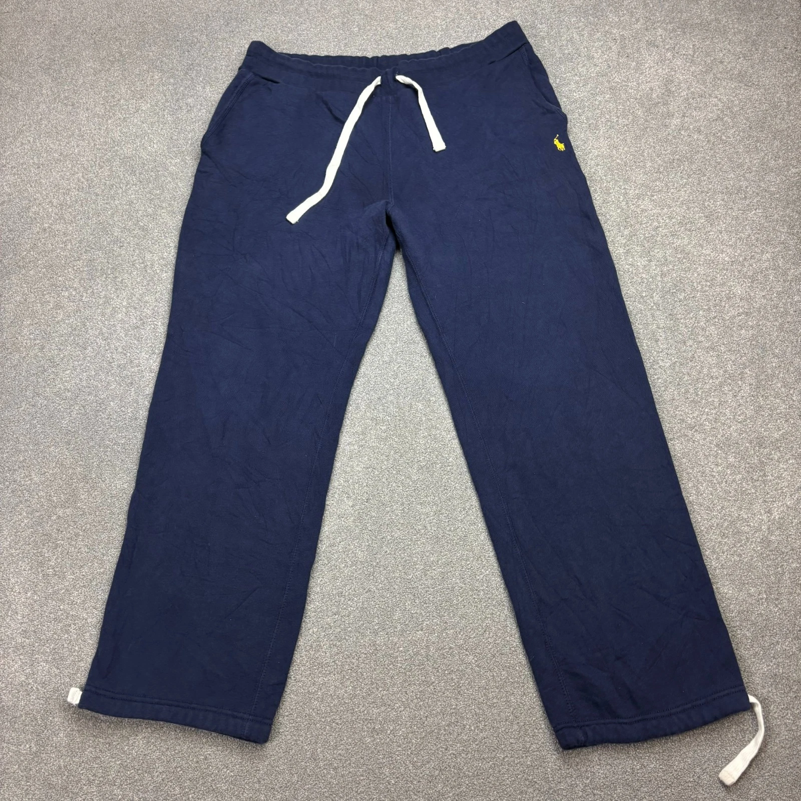Polo Ralph Lauren Track Pants Adult Large Blue Classic Logo Sport Joggers Men*
