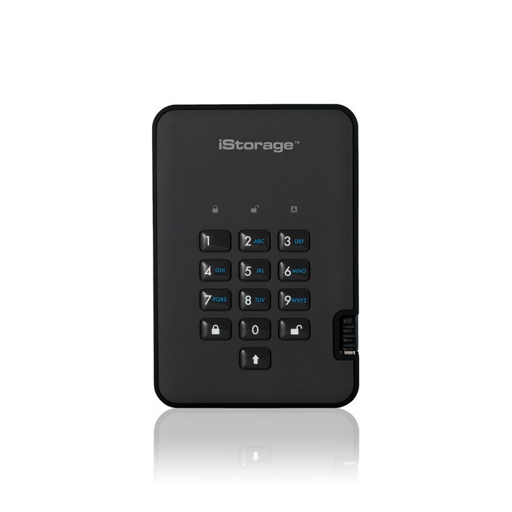 iStorage diskAshur2 256-bit 5TB USB 3.1 secure encrypted hard drive - Black IS-D