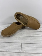 My Slippers Beige All Season Leather Slip On Mules Shoes 74472-06 Womens Size 10