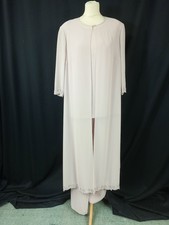 Simon Ellis Ladies 3 Piece Trouser Suit Size 14 Dusty Pink Cord Work Detail