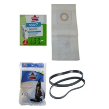 Fits For Bissell Powerforce, Powerglide & PowerGroom Style 7 Bags + 2 Belts Bran