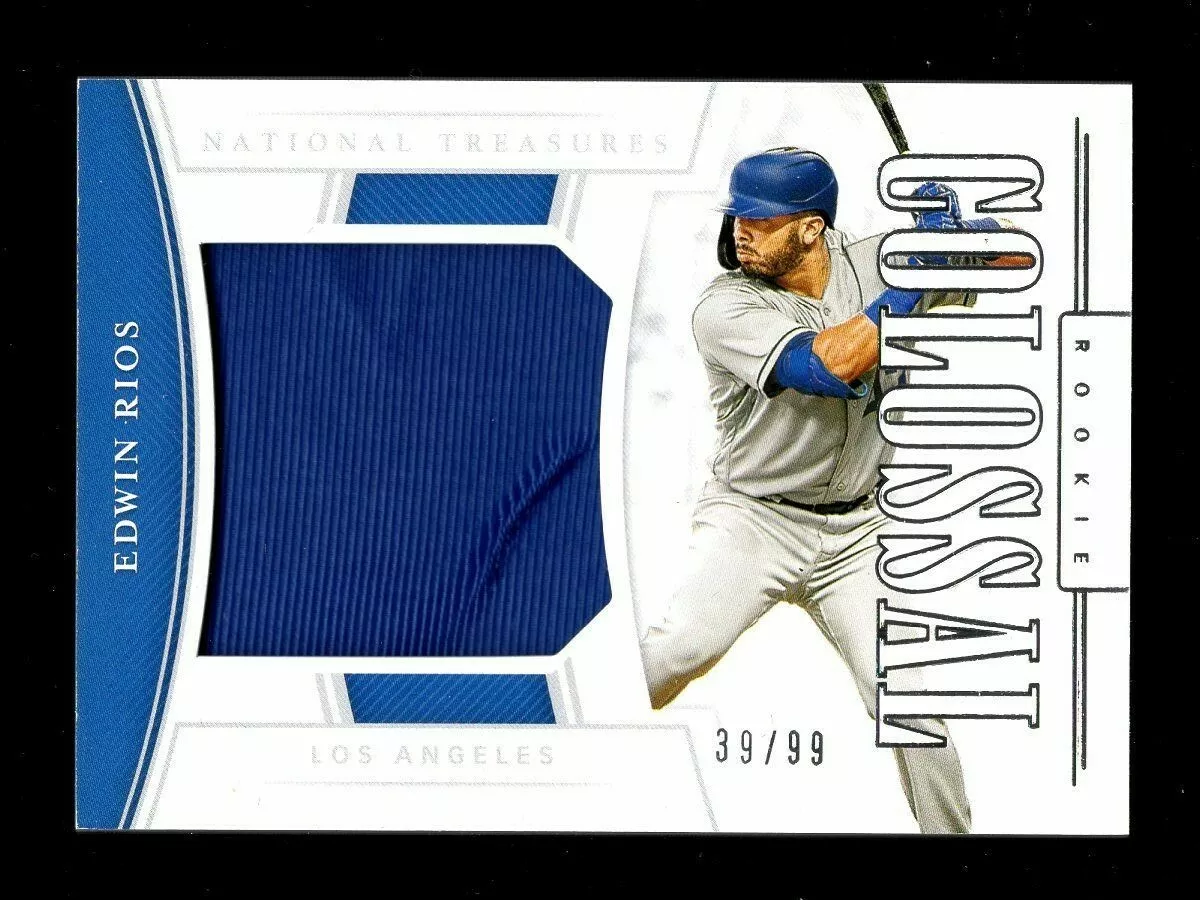 2020 NATIONAL TREASURES COLOSSAL EDWIN RIOS JERSEY 39/99 LOS ANGELES DODGERS