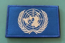 United Nations embroidered Tactical Flag Patch UN Peace Keeping Mission 5x8cm