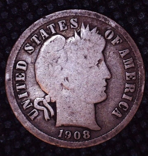 1908-D Barber Silver Dime 10(C) Denver Mint #029