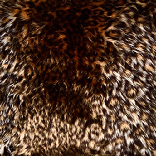 Leopard Fluffy Faux Fur Fabric 10cm x 10cm sample also sold by metre/yard - Picture 2 of 2