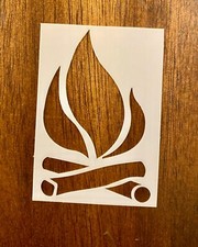 Campfire Flames 10 MIL Laser Cut Mylar Stencil Art Supplies Airbrush Painting