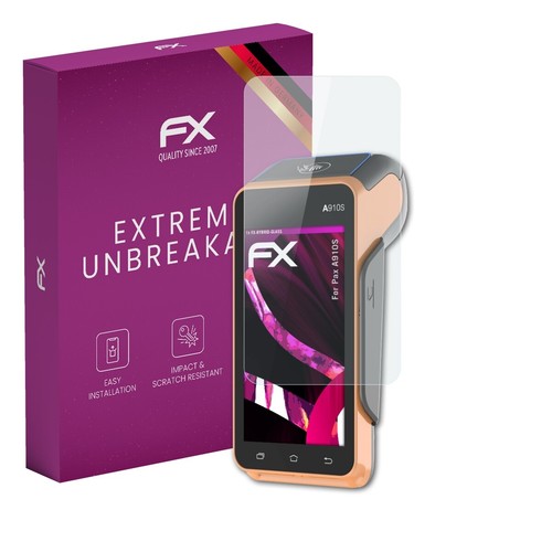 atFoliX Glass Protective Film for Pax A910S Glass Protector 9H Hybrid-Glass - 第 1/8 張圖片