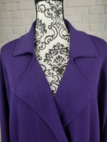 Cable & Gauge women's long sleeve stretch knit button front jacket size 3x b16 - Picture 5 of 9