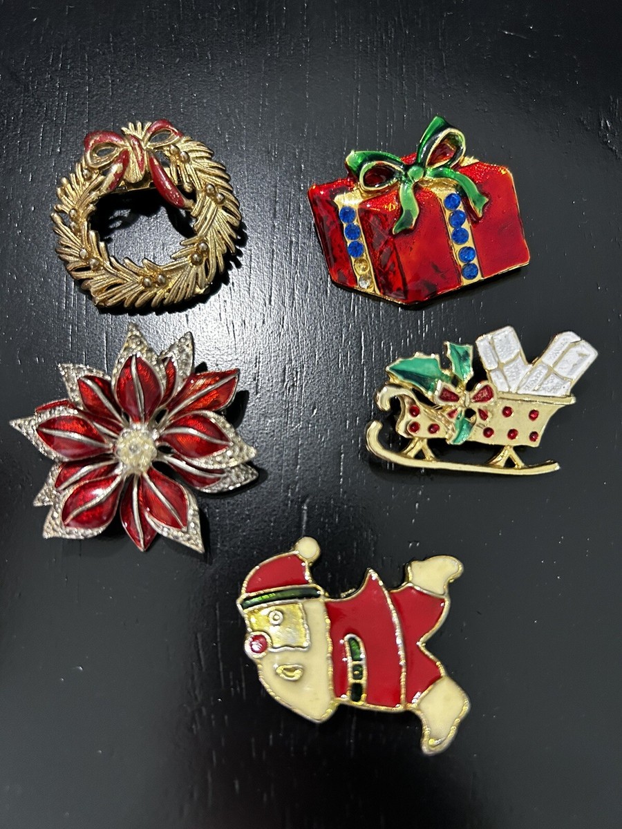 Vintage Xmas Brooches RARE Vintage Hollycraft Christmas Tree