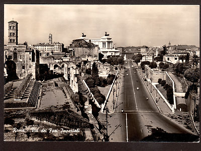 1957 real photo Imperials Forums Street Rome Italy 4 x 6 postcard