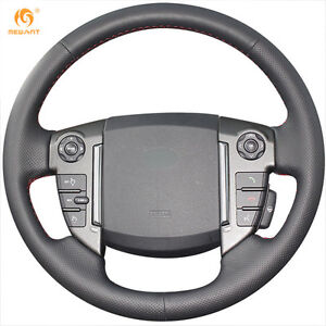 DIY Black Leather Steering Wheel Cover for Land Rover Freelander 2 2007-2012