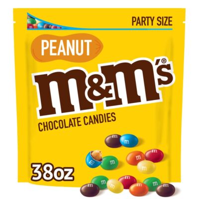 M M S Peanut Chocolate Candy 38 Ounce Party Size Bag Bulk Treats