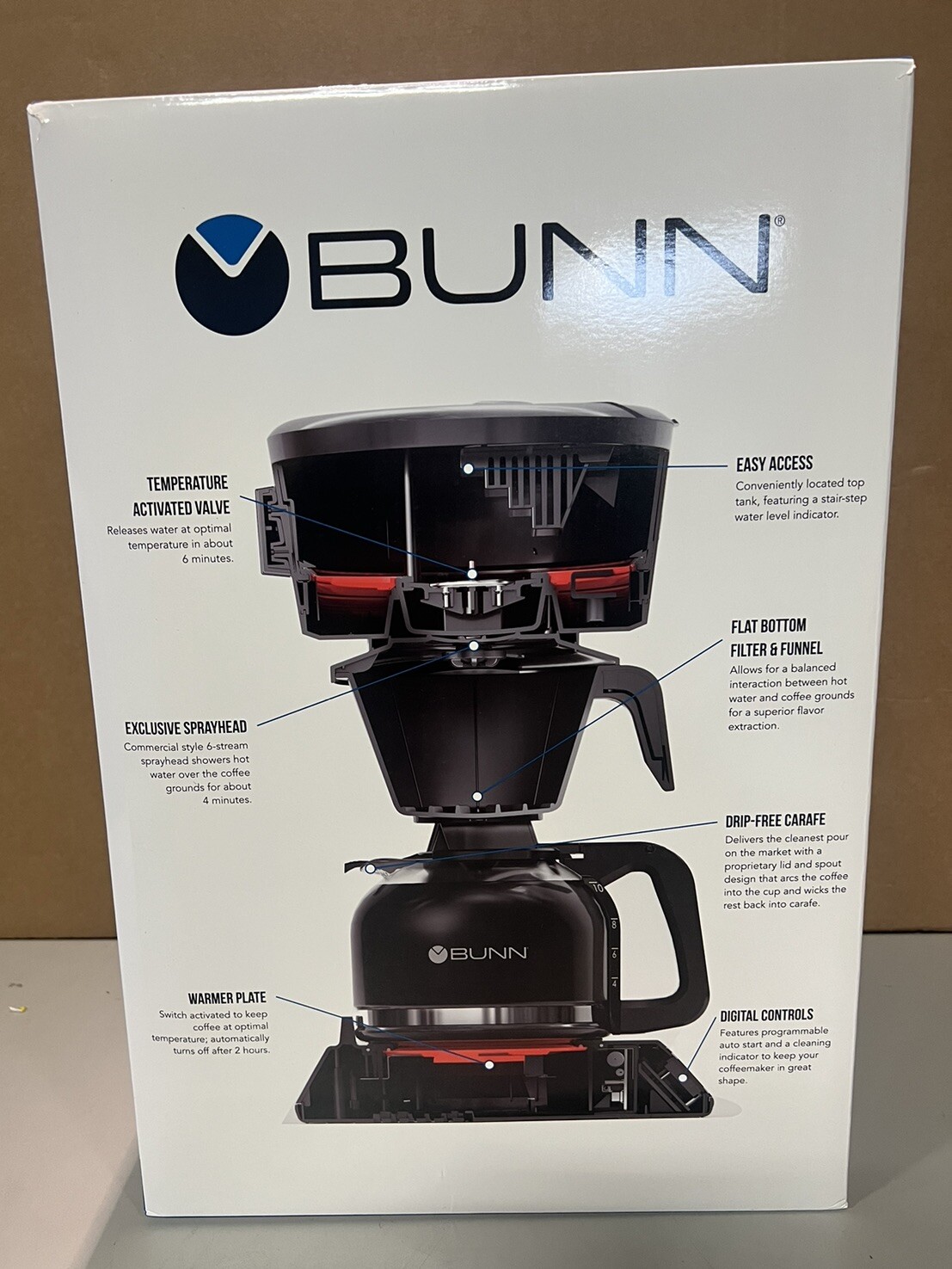 BUNN Heat N Brew Programmable Coffee Maker Only, 10 cup, Missing Funnel