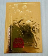 Michael Jordan 1998 Fleer Rookie Reprints 22k Gold Foil Trading Card. rookie card picture