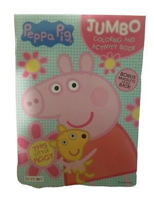 HASBRO EONE PEPPA PIG ''THIS LITTLE PIGGY''  JUMBO COLORING/ACTIVITY KIDS BOOK NEW