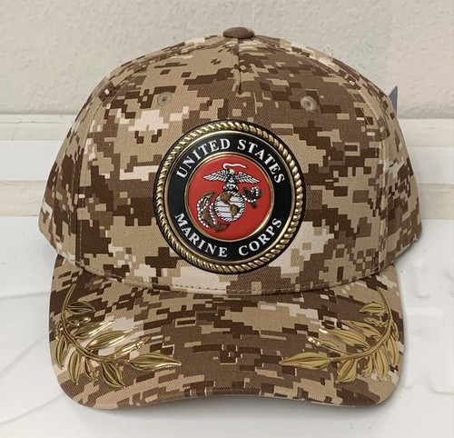 CAPPELLO CAPPELLO AD ALTA FREQUENZA US MARINE CORPS USMC EGA DISTINTIVO LOGO EMBLEMA ROVERE FOGLIA - Foto 3 di 8