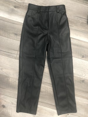 black leather pants h&m