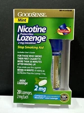 GoodSense Mini Nicotine Lozenge•2 mg•Mint•20 Pieces•(1 Tube 20ct) Exp 11/24