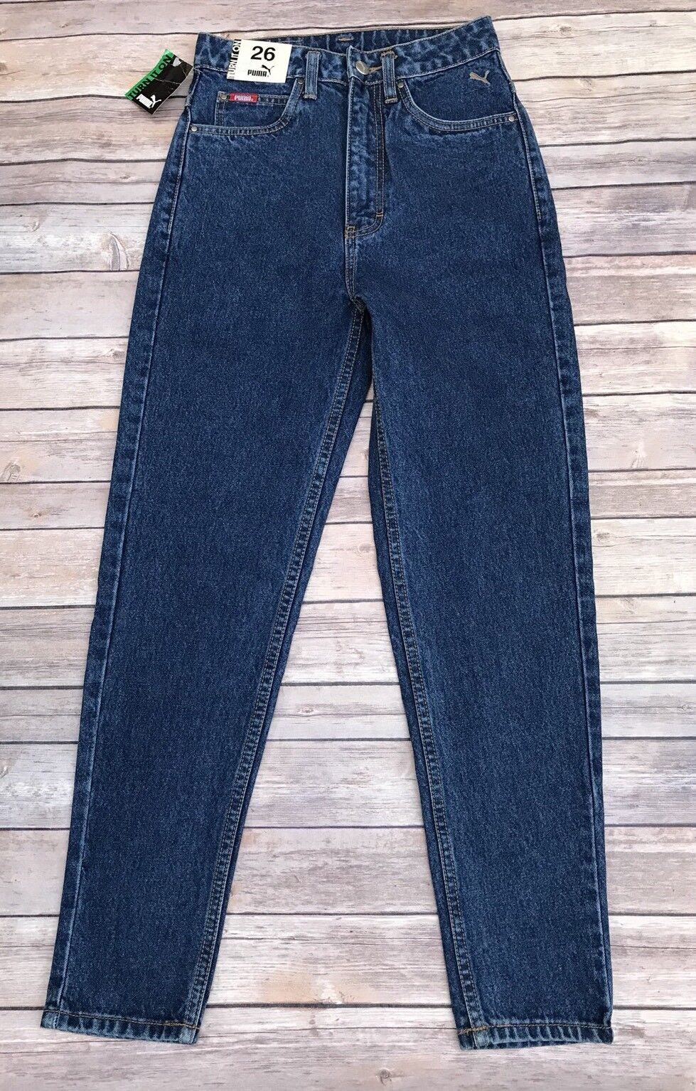 Vintage Puma Jeans Mom High Waist Size 26 Rare NWT - image 2