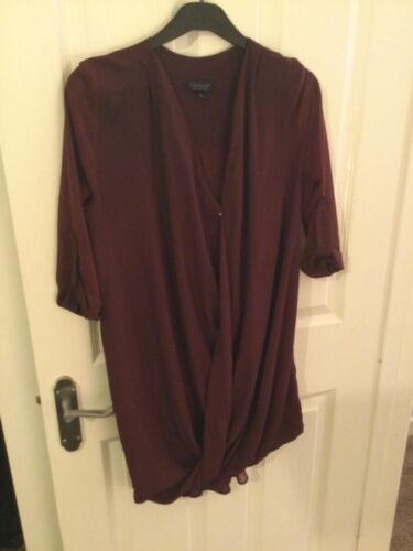 Topshop Gathered Oversize Shift Dress Size 10 - Picture 1 of 3