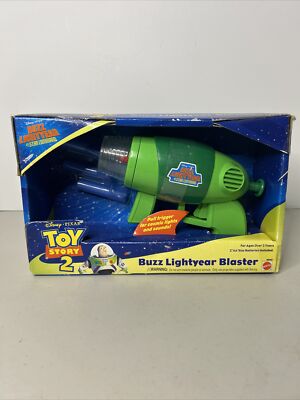 2000 Mattel Disney Toy Story 2 Buzz Lightyear Star Command Blaster Green Boxed