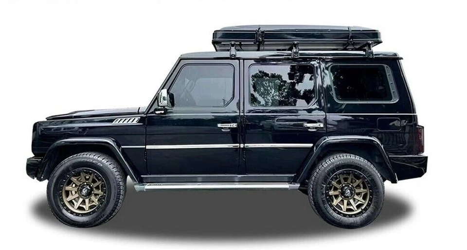 Barra transversal de 3 piezas para equipaje de riel de techo Mercedes Benz Clase G W463 1991-2024 Foto 4 de 4