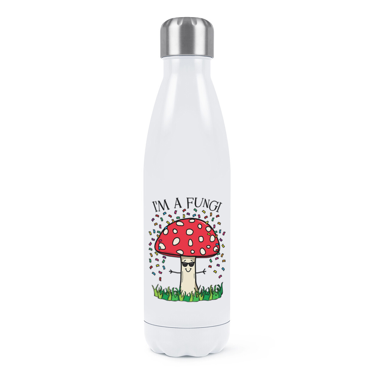 I'm A Fungi Double Wall Water Bottle Funny Fun Guy Mushroom Food Joke