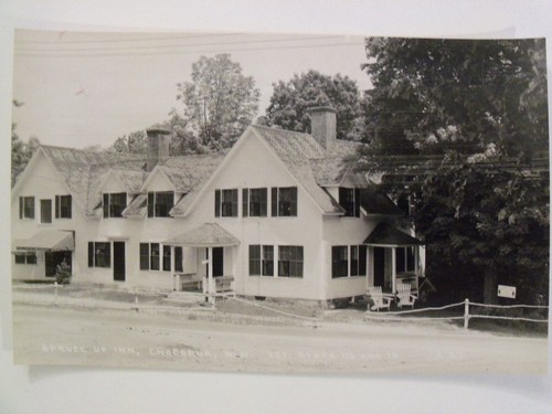 RPPC CHOCORUA NH SPRUCE UP INN JCT ROUTE 113 & 16 FRESH MINT REAL PHOTO POSTCARD - Picture 1 of 3