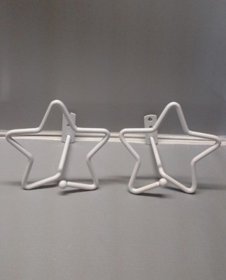 White Star Designer Swag Curtain Tieback Holders - Set of 2