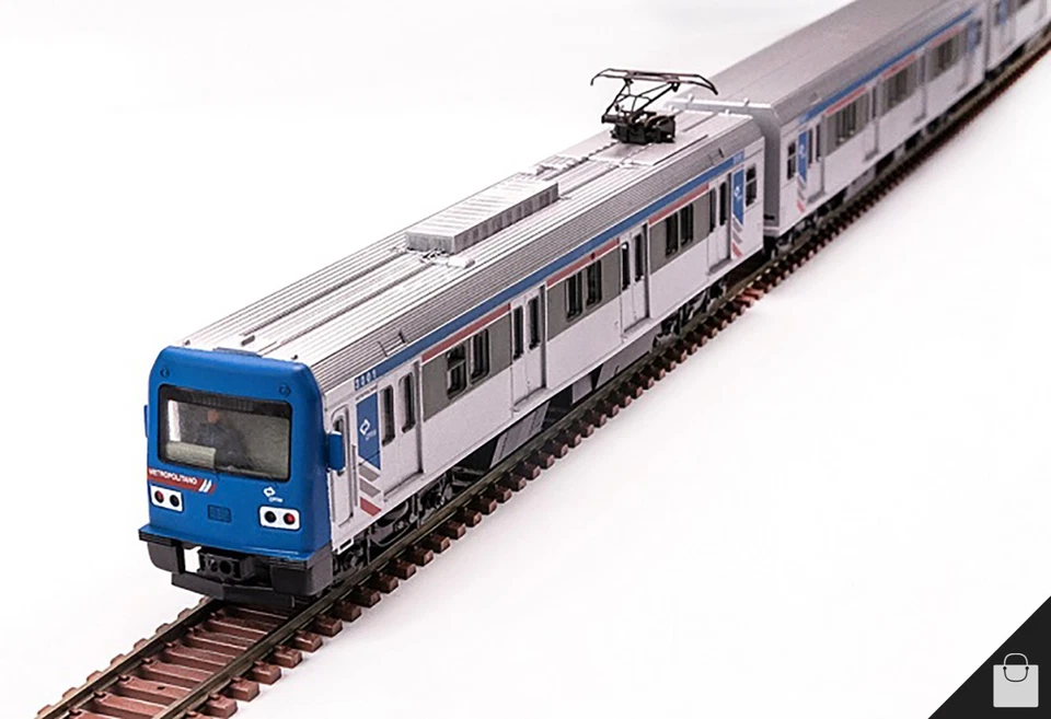 Frateschi 6316 CPTM Metropolitan Metro Subway Miniature Train 3 Car Set HO 1:87 - Image 4 of 4