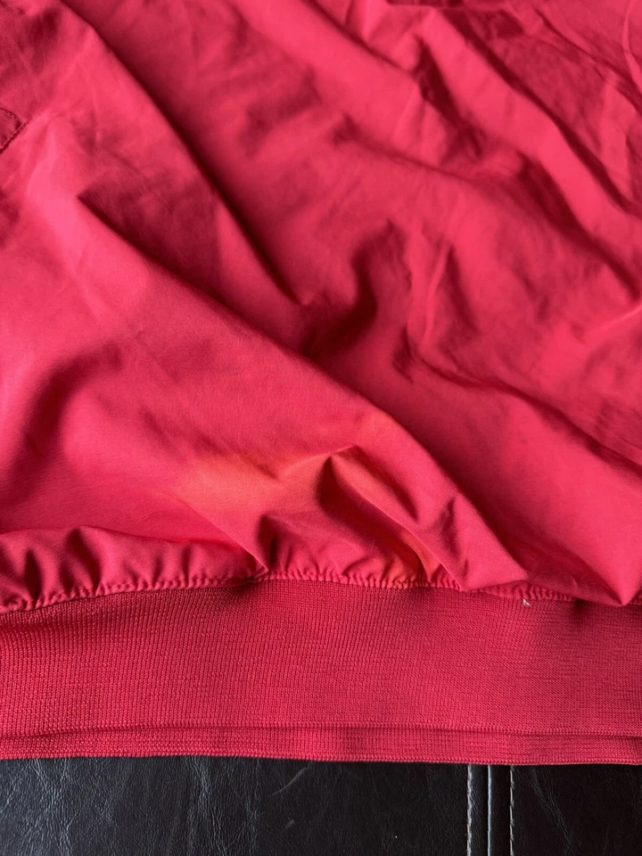 Pullover impermeable vintage Rawlings para hombre grande rojo cuello en V chaqueta forrada Y2K Foto 2 de 4