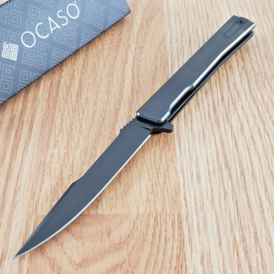 Ocaso Solstice Harpoon Folding Knife 3.5'' S35VN Stainless Blade Titanium Handle