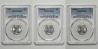 1943 P D S 1C Lincoln Steel Wheat Cent PCGS MS 64 Three Coin Lot