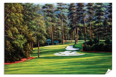 Augusta National Golf Hole 10 Camellia Masters 10Ri1 Painting Wall Art Print