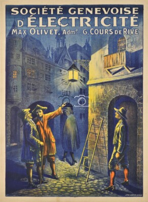 Affiche Vintage Pub Lampe Ampoule – Poster 45x60cm – Rcvm-POSTER HQ – PostersAndCo