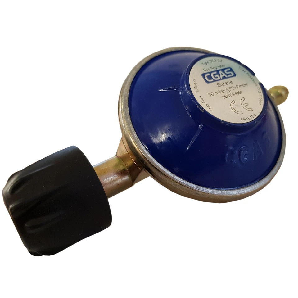 SMART CAMPING GAS BUTANE REGULATOR 30mbar to EN16129 suits gaz bbq stove cooker C5030