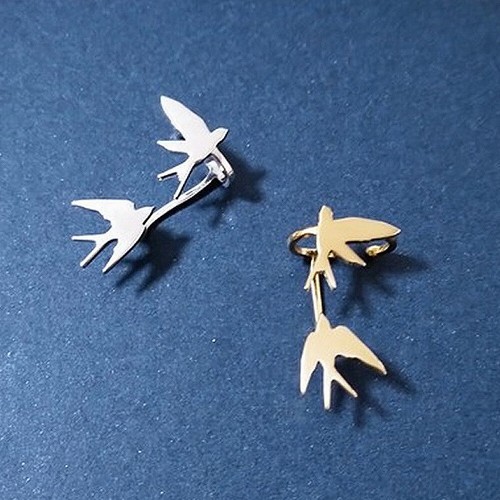 Pendientes de plata esterlina 925 única para pájaro golondrino A4065 - Imagen 2 de 8