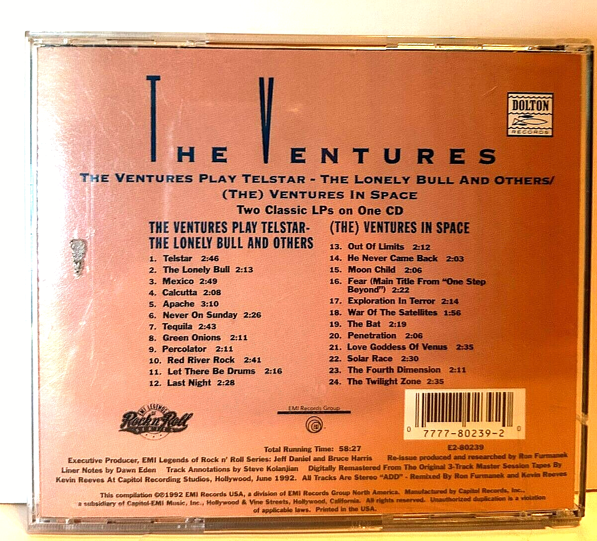 The Ventures CD (2 LP on 1 CD) Ventures Play Telestar/In Space The Ventures CD (2 LP on 1 CD) Ventures Play Telestar/In Space