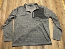 G.H. Bass  Co. Sweater, Men's Size Medium, Gray, Pullover, 1/4 Zip Up